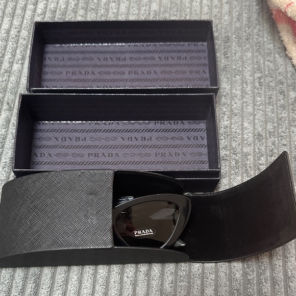 Prada Black Textured Sunglasses Case main image 6